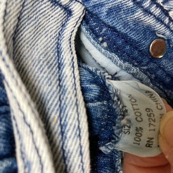 Vintage 90s Body Gear Toddler 4T Acid Wash Shortalls Overalls Hip Hop - Picture 7 of 7